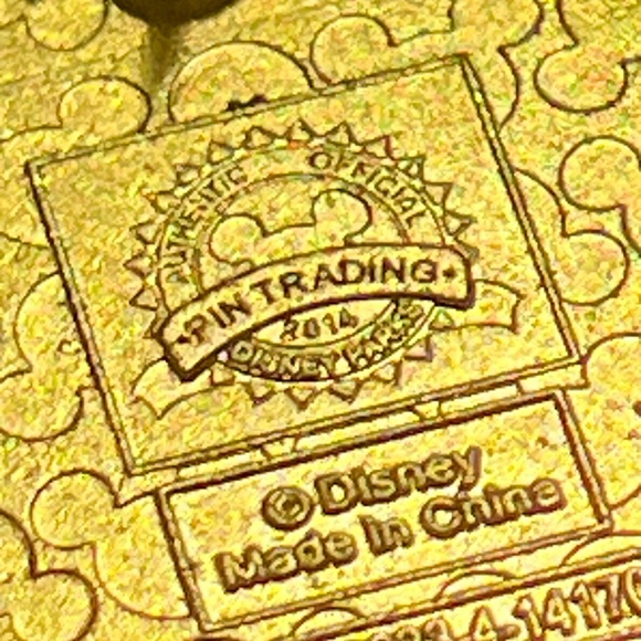 Disney Gold and Teal Little Mermaid Silhouette Brooch - Picture 5 of 5